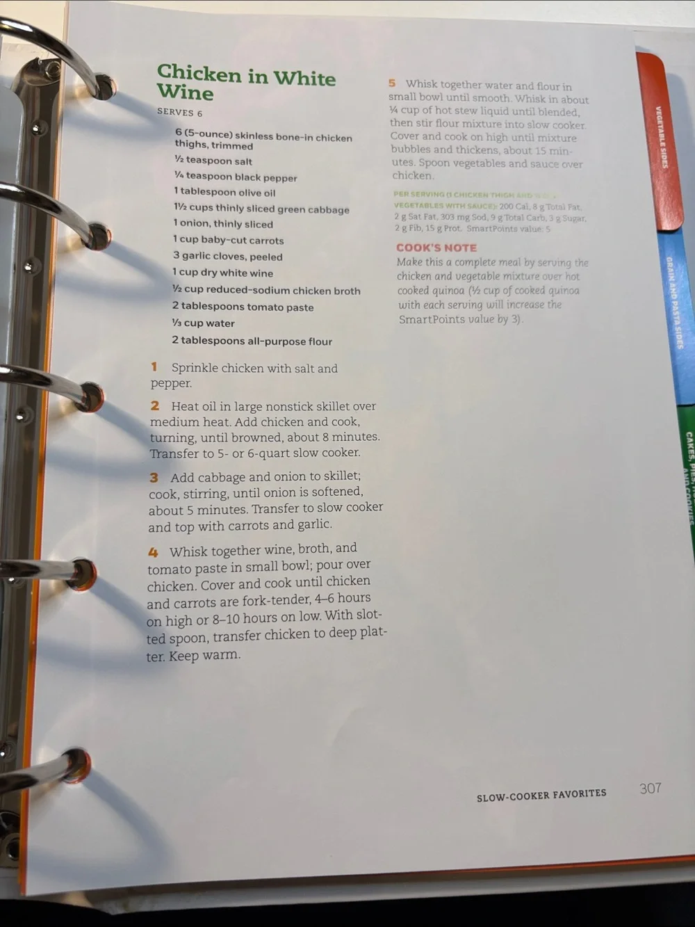 Weight Watchers hardcover cookbook